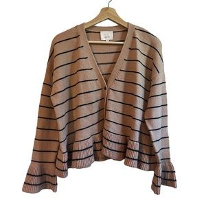 Cinq a Sept Wool Blend Striped Cardigan